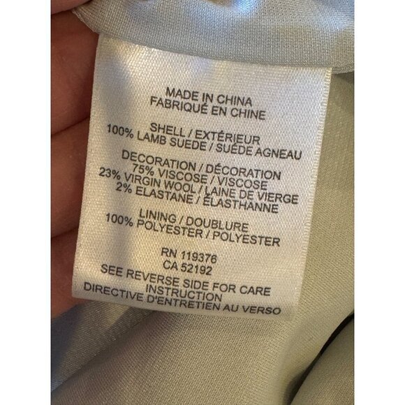 Helmut‎ Lang Dress Women 10 Gray Cream Blistered Leather Panel Sheath Mini - Picture 12 of 13